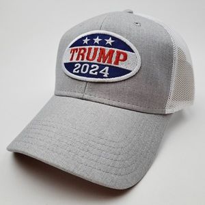 Trump Maga 2024 Embroidered Patch Trucker Mesh SnapBack cap Hat